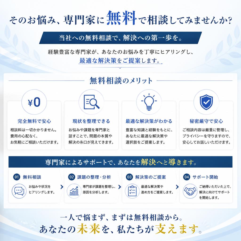 まずは無料相談を！