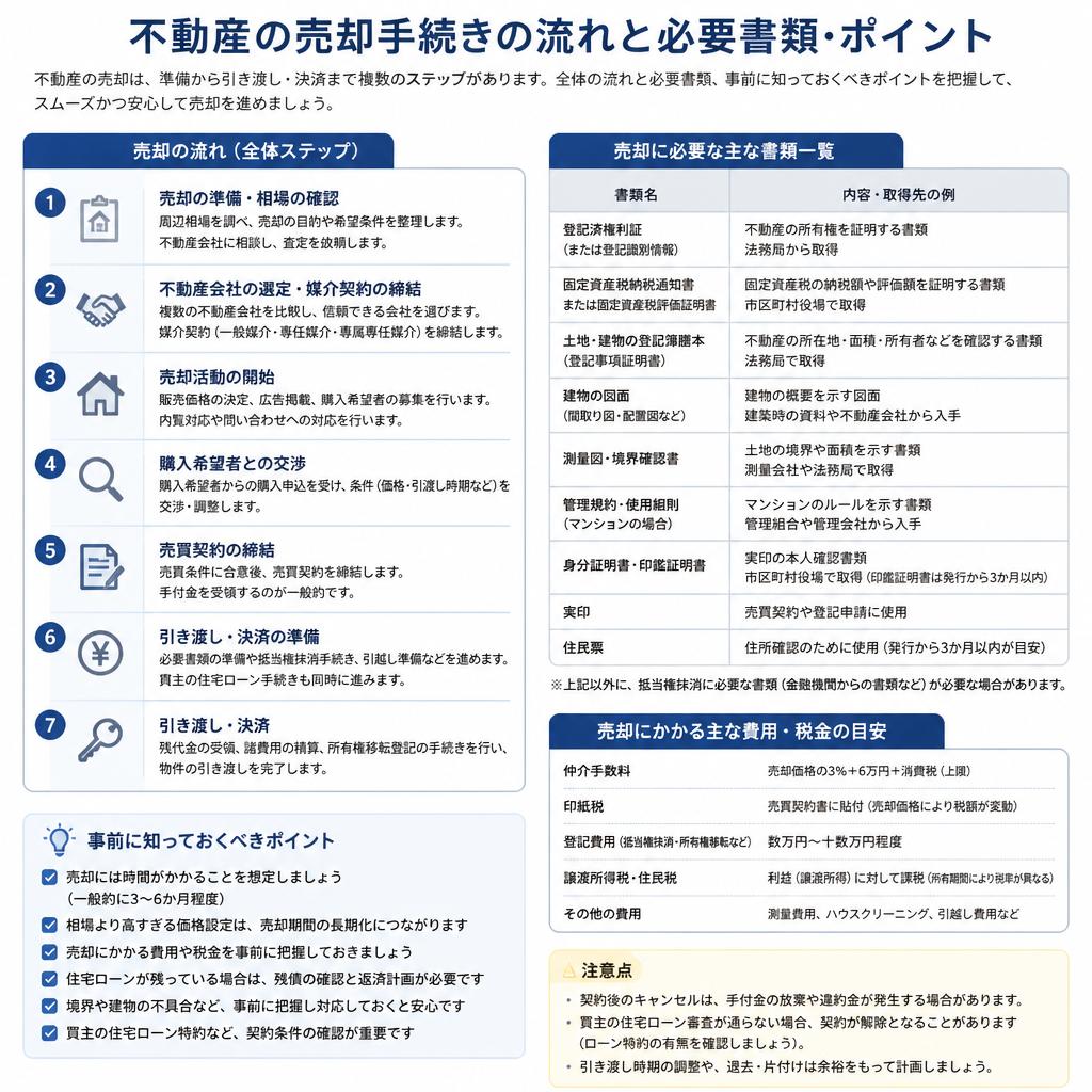 不動産の売却手続きの流れ